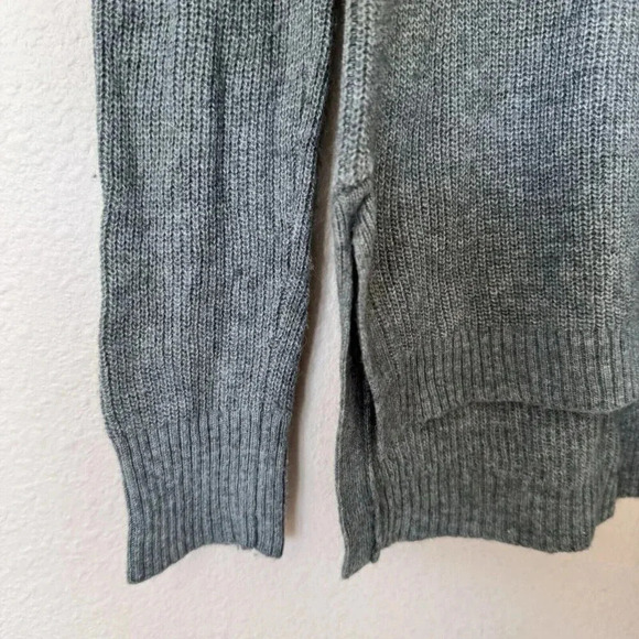 Madewell Sweater Size Medium Gray Green Womens Cozy Winter Fall Turtleneck - Picture 3 of 6